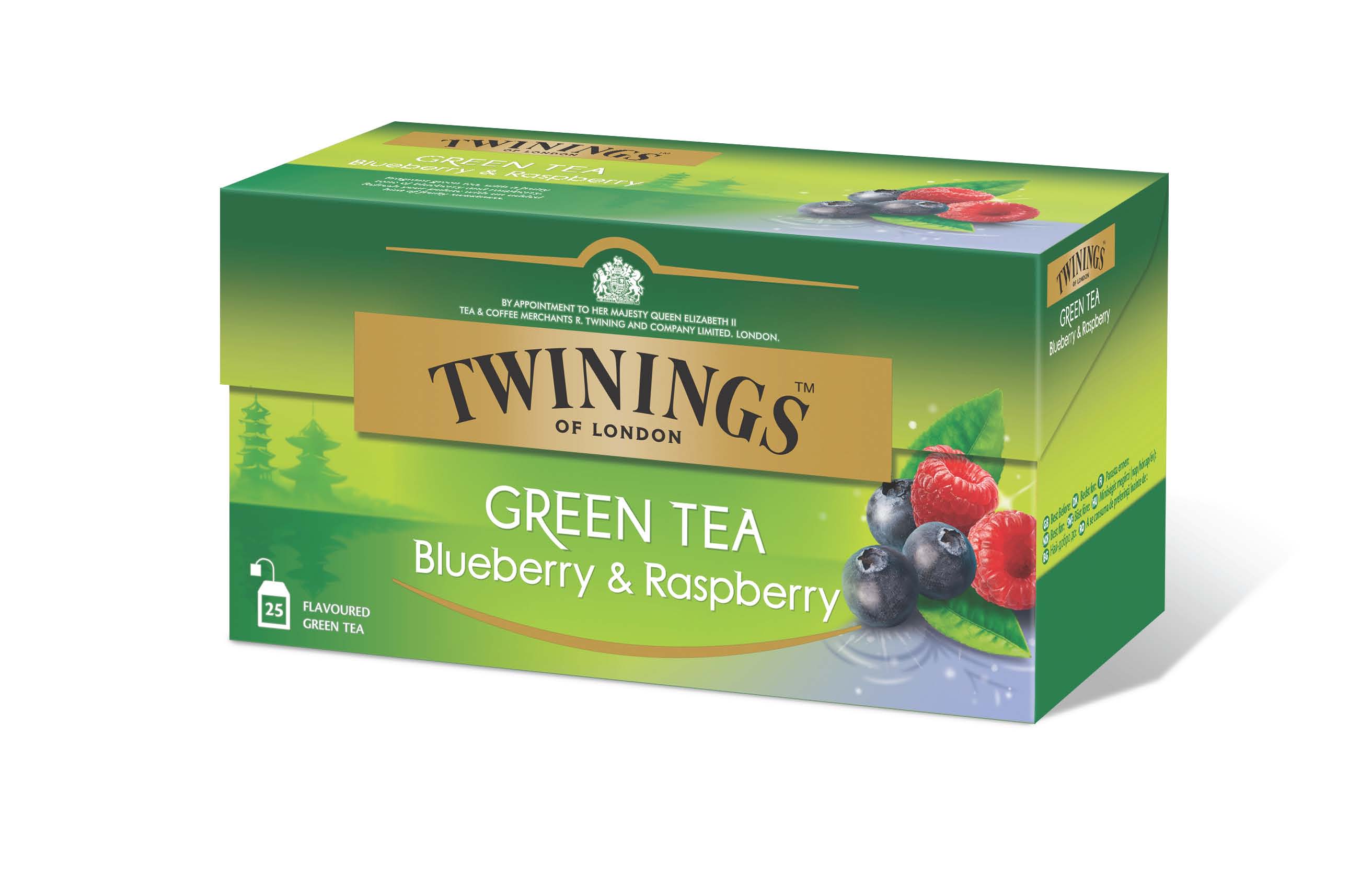 Grønn te Blåbær og Bringebær 25 poser